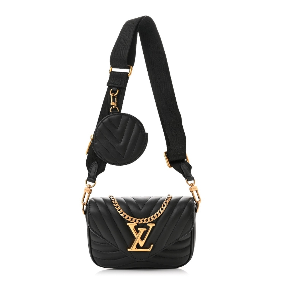 Like NEW!!! Louis Vuitton New Wave Multi Pochette Accessoires Bag In BLACK LV - Picture 4 of 16